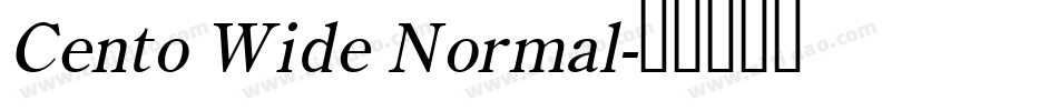 Cento Wide Normal字体转换